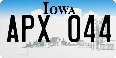 IA license plate APX044