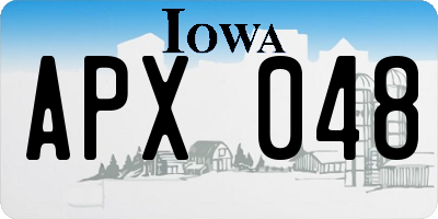 IA license plate APX048