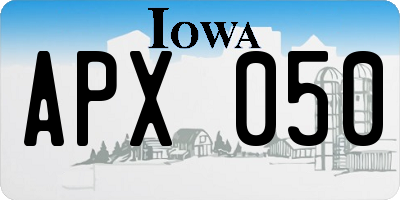 IA license plate APX050