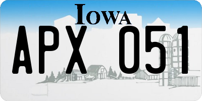 IA license plate APX051