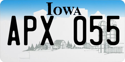 IA license plate APX055