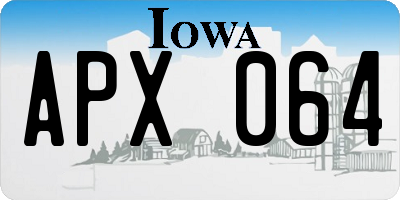 IA license plate APX064
