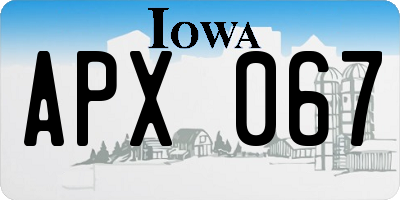 IA license plate APX067