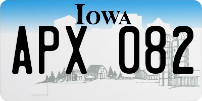 IA license plate APX082