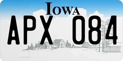 IA license plate APX084
