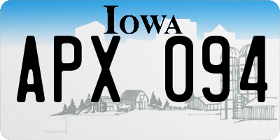 IA license plate APX094