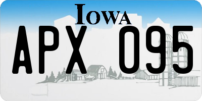 IA license plate APX095