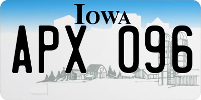 IA license plate APX096
