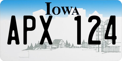 IA license plate APX124
