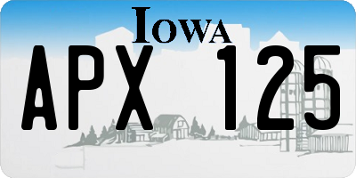 IA license plate APX125