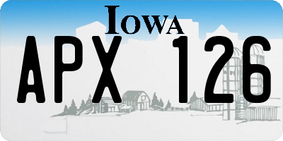 IA license plate APX126