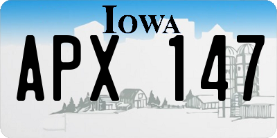 IA license plate APX147