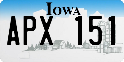 IA license plate APX151