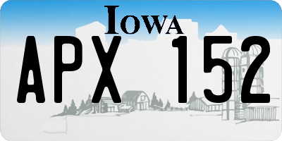 IA license plate APX152