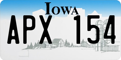 IA license plate APX154