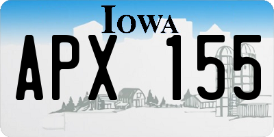IA license plate APX155