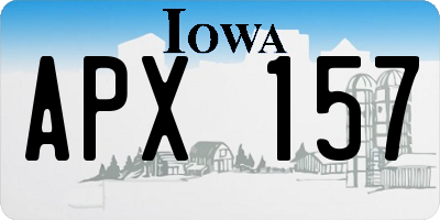 IA license plate APX157