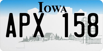 IA license plate APX158