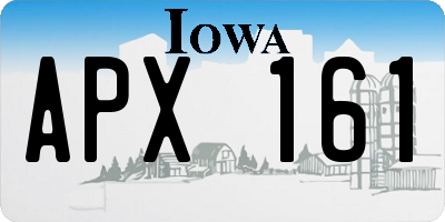 IA license plate APX161