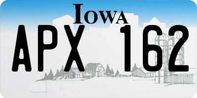 IA license plate APX162