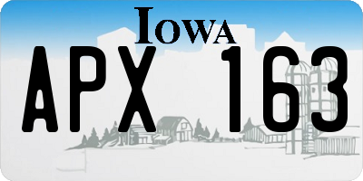 IA license plate APX163