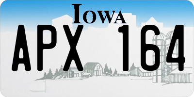 IA license plate APX164