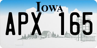 IA license plate APX165