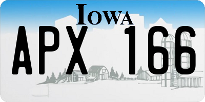 IA license plate APX166