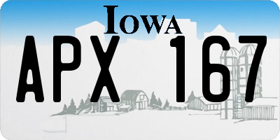 IA license plate APX167