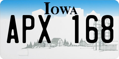 IA license plate APX168