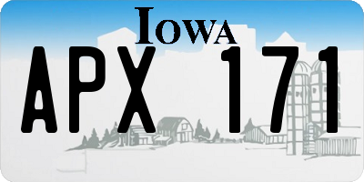 IA license plate APX171
