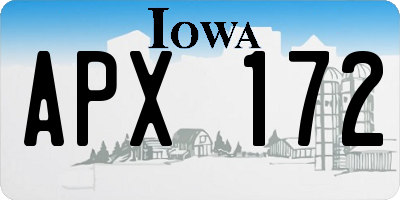 IA license plate APX172