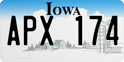 IA license plate APX174