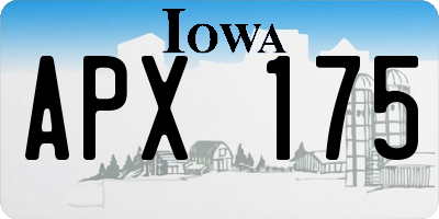 IA license plate APX175