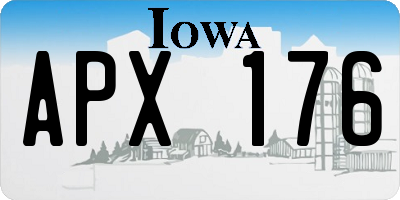IA license plate APX176