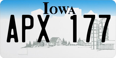 IA license plate APX177