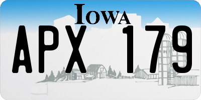 IA license plate APX179