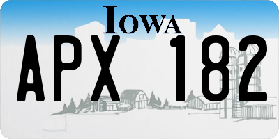 IA license plate APX182