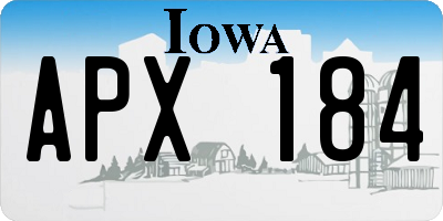 IA license plate APX184