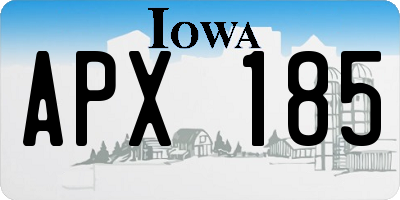 IA license plate APX185