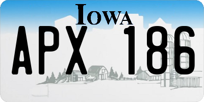 IA license plate APX186