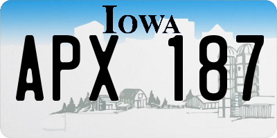 IA license plate APX187
