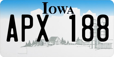 IA license plate APX188