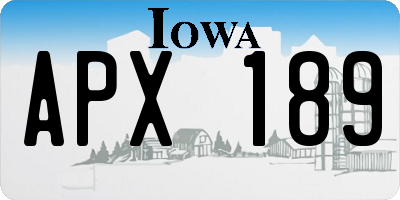 IA license plate APX189