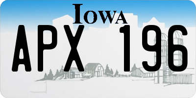 IA license plate APX196
