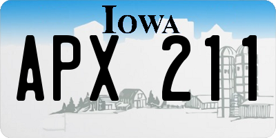 IA license plate APX211