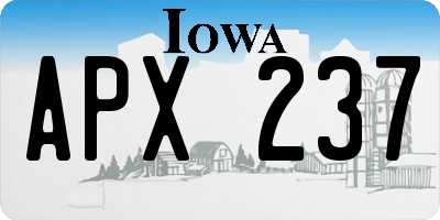 IA license plate APX237