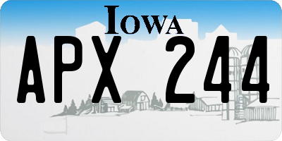 IA license plate APX244