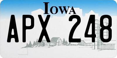 IA license plate APX248