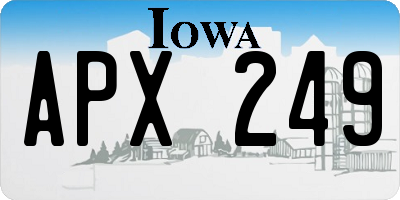 IA license plate APX249